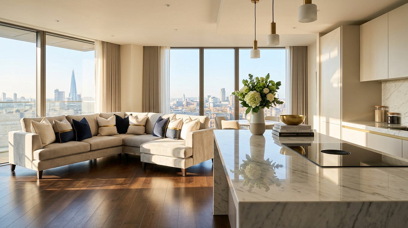 Spotlessly clean luxury London apartment